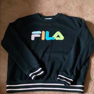 Black fila crewneck sweater